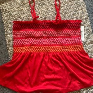 NWT red tube tank top size L